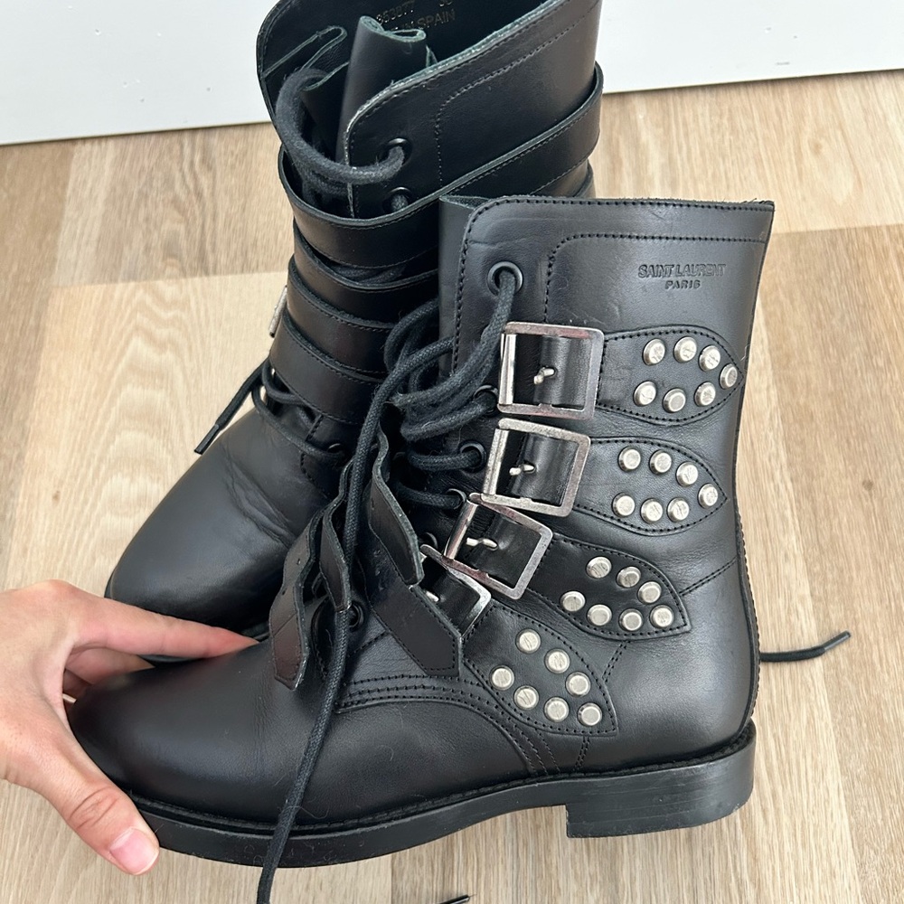 Combat Boots Saint Laurent Sz 36 - Picture 3 of 4